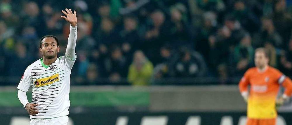 Tor des Spiels: Der frühere Herthaner Raffael erzielte den 1:0-Siegtreffer für Gladbach.