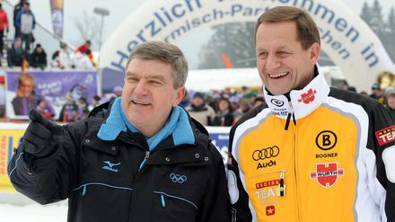 Alfons Hörmann (r.)wird am Samstag offiziell Nachfolger vom ehemaligen DOSB-Präsidenten Thomas Bach (l.) werden. 