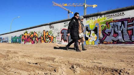Die East Side Gallery in Berlin. 