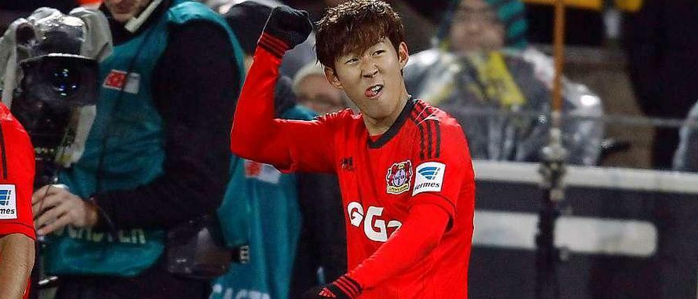 Jubel über die Führung: Heung-Min Son.