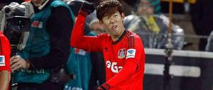 Jubel über die Führung: Heung-Min Son.