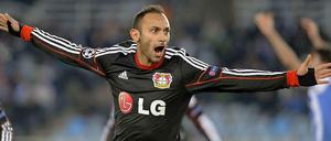 Ömer Toprak nach seinem 1:0-Treffer für Bayer Leverkusen gegen Real Sociedad.