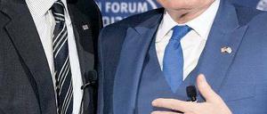 Einig: Obama und der israelisch-amerikanische Unternehmer Saban. Foto: AFP