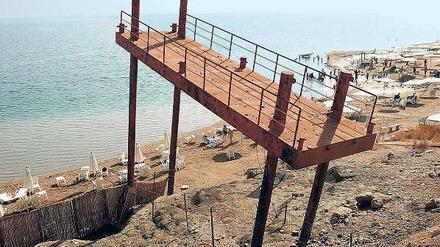 An diesem Dock im Toten Meer konnten vor 20 Jahren noch Schiffe anlegen. 