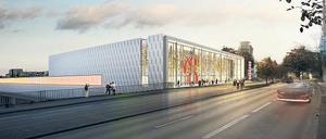 So stellten sich die Architekten den neuen Markt vor, gelegen zwischen S-Bahnring (links), Ku'damm (mitte) und der A 100, die gleich hinter dem Baumarkt liegt. 