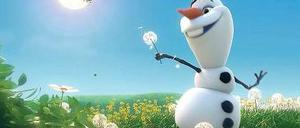 Frohes Fest. Schneemann Olaf aus „Die Eiskönigin“ hilft als Benefiz-Figur. Foto: dpa
