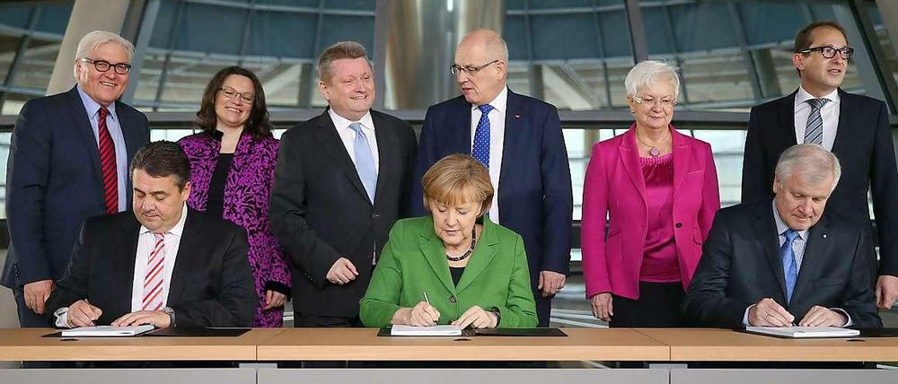 Die Kabinettsbesetzung der großen Koalition ist weit fortgeschritten. Die meisten Posten sind schon vergeben.