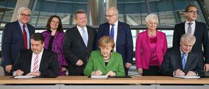 Die Kabinettsbesetzung der großen Koalition ist weit fortgeschritten. Die meisten Posten sind schon vergeben.
