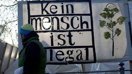 Leicht sonnig? Der Protest auf dem Oranienplatz endet erst, wenn ihre Forderungen erfüllt sind, sagen die Flüchtlinge. Sie haben viele Unterstützer.