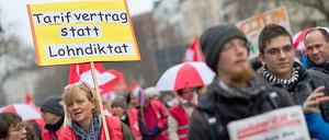Beim den letzten beiden Streiktagen im Dezember waren jeweils rund 2000 Lehrer auf der Straße.