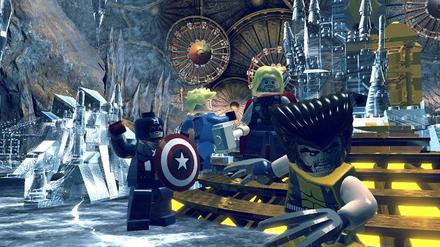Captain America vor Asgard: In „Lego Marvel Super Heroes“ treffen an die hundert Comicgrößen auf spektakuläre Weise aufeinander.