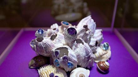 Muscheldeko im Atelier von Greogory Loeb.