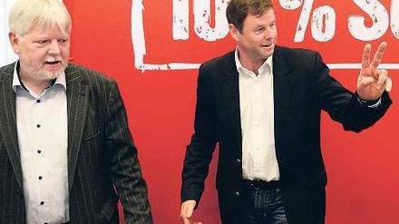 Görke (rechts) wird Finanzminister in Brandenburg. Markov soll das Justizressort übernehmen. 