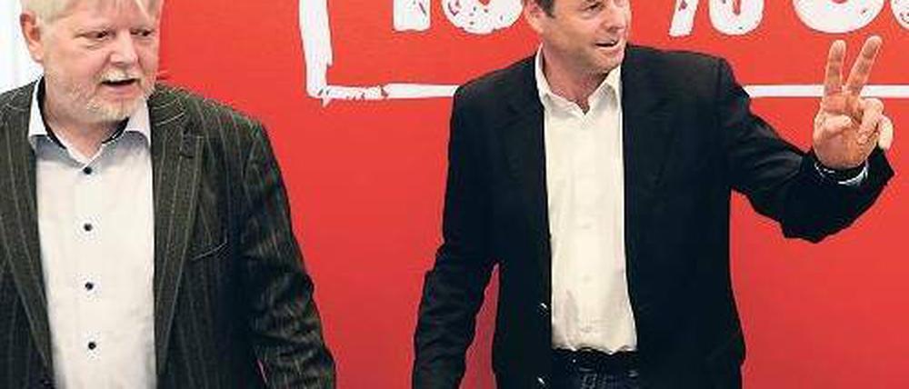 Görke (rechts) wird Finanzminister in Brandenburg. Markov soll das Justizressort übernehmen.