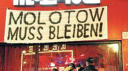 Drohender Abriss. Die Bar „Molotow“ neben den „Esso-Häusern“. 