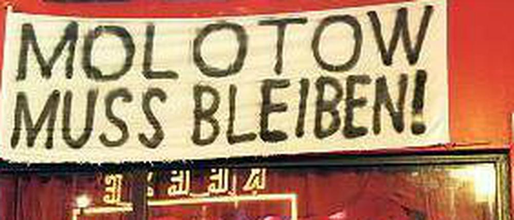 Drohender Abriss. Die Bar „Molotow“ neben den „Esso-Häusern“. 