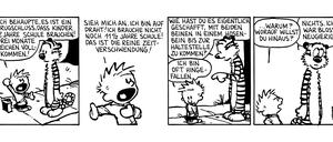 Frühreif: Ein "Calvin und Hobbes"-Wochentagsstrip von 1992.
