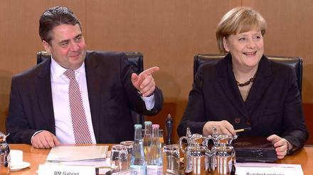 Vizekanzler Sigmar Gabriel und Kanzlerin Angela Merkel