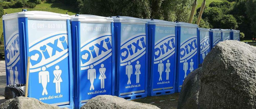 Oft Angriffsziel von Vandalen: das Dixi-Klo.