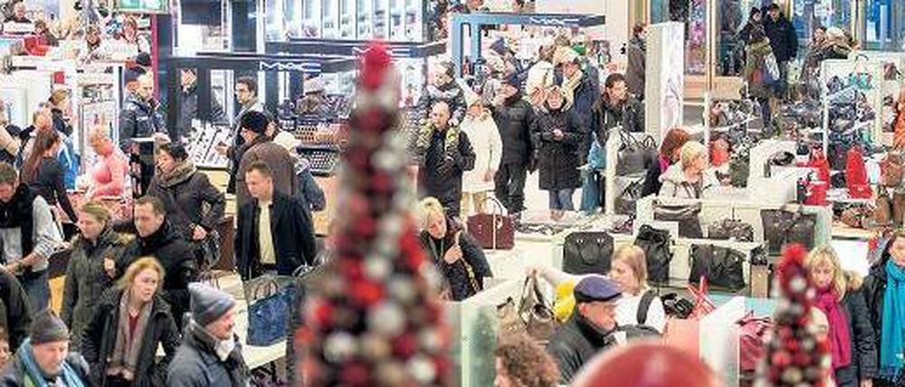 Vor der Ruhe. Das letzte Wochenende vor Weihnachten gilt im Einzelhandel als besonders umsatzstark. 