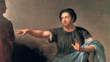 Der Schauspieler und Berliner Theaterdirektor Iffland, hier in seiner Rolle als "Pygmalion" im gleichnamigen Stück von J.J. Rousseau, gemalt von Anton Graff. Das Gemälde von 1800 aus dem Schloss Charlottenburg ist bis 23. Februar in einer Anton-Graff-Ausstellung im Alten Museum zu sehen. 