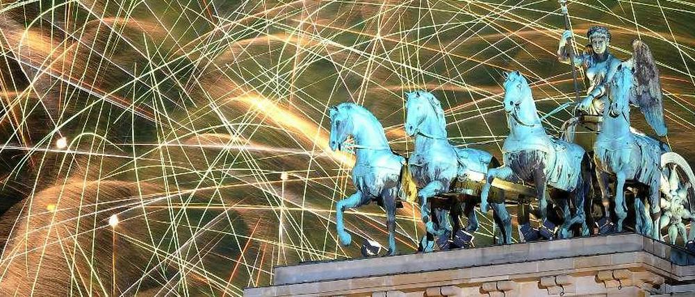Nach Angaben der Veranstalter feiert Berlin die größte Silvesterparty Europas.