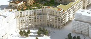 Shoppen und Kieken. So soll das fertige Leipziger-Platz-Quartier aussehen. Mit 76 000 Quadratmetern Verkaufsfläche ist es das zweitgrößte Center der Stadt. 