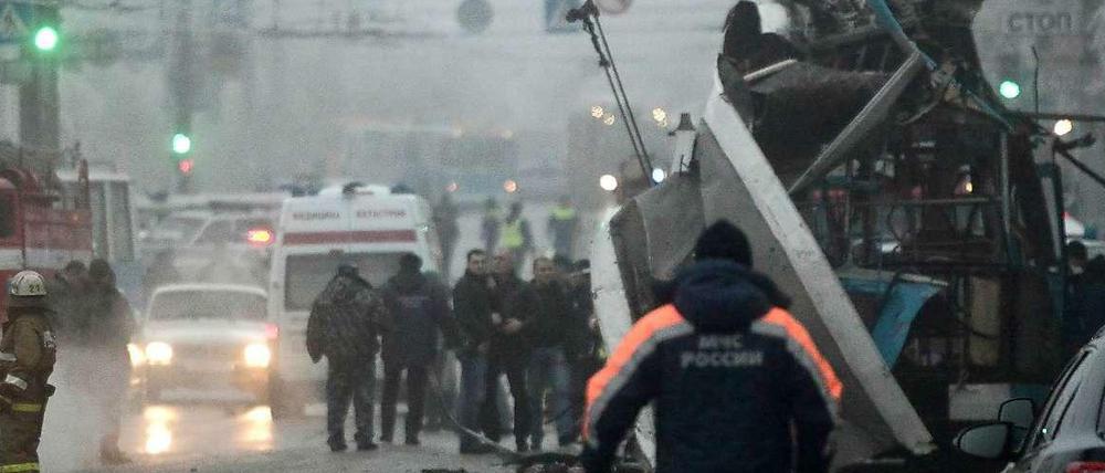 Chaos vor den Winterspielen in Sotchi: Am zweiten Tag in Folge ist wurde Wolgograd von einer Explosion erschüttert. 