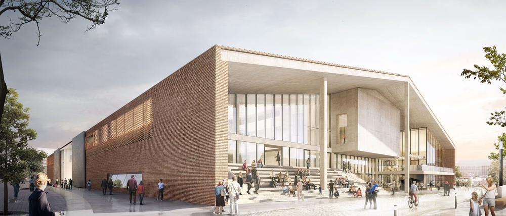 2016 entschied sich eine Jury für den Entwurf von Herzog & de Meuron für das Museum der Moderne.