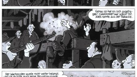 Ausgeliefert: Eine Szene aus „Ich, René Tardi, Kriegsgefangener im Stalag II B“.