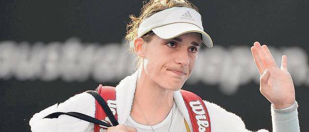 Abschied nach fünf Spielgewinnen. Andrea Petkovic unterlag der Slowakin Magdalena Rybarikova 2:6 und 3:6.