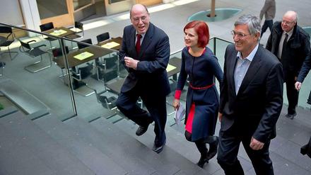 Gregor Gysi, Katja Kipping und Bernd Riexinger