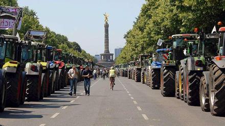 Die Bauern kennen den Weg. Sie waren nämlich schon einige Mal hier - wie 2009.