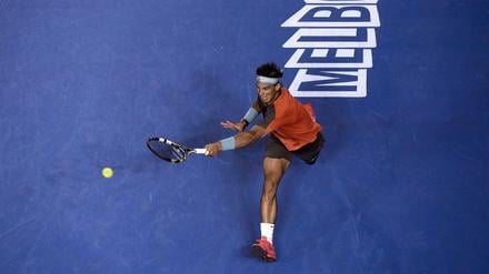 Rafael Nadal zeigte in der dritten Runde gegen Gael Monfils eine starke Leistung.