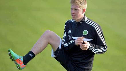 Im Training. Kevin de Bruyne ist Wolfsburg neuer Hoffnungsträger.