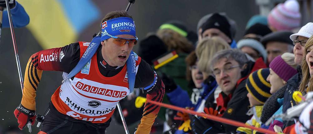 Auf der Zielgeraden. Am Freitag reichte es für Simon Schempp (hier beim Weltcup in Ruhpolding) endlich zum ersten Saisonsieg.