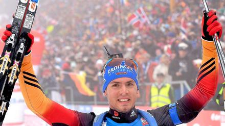 Biathlet Simon Schempp gewann am Wochenende gleich zweimal.