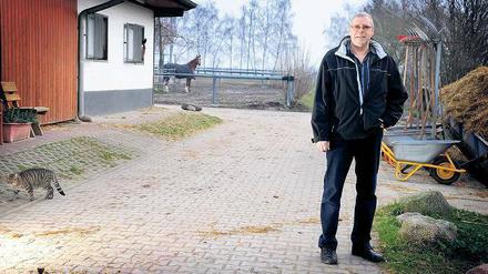 Axel Gericke ist Landwirt in Lübars. Seinen Lebensunterhalt verdient er mit Getreideanbau und Pferdehaltung.