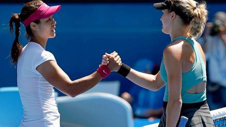 Li Na (links) und Eugenie Bouchard.