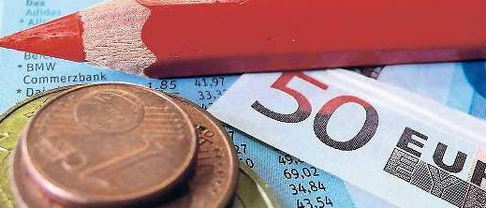 Das Geld des kleinen Mannes. Schon ab 25 Euro können Anleger ihr Erspartes an der Börse anlegen.