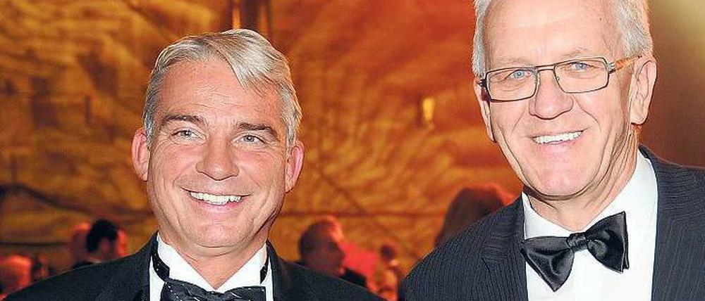 Der Christdemokrat Thomas Strobl (links) wäre gern, was der populäre Grüne Winfried Kretschmann derzeit ist: Ministerpräsident in Baden-Württemberg.