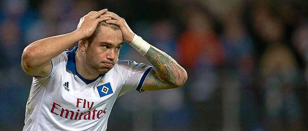 Wohin mit mir? Pierre-Michel Lasogga ist bis Saisonende an den Hamburger SV ausgeliehen. Ob er danach wieder für Hertha stürmt, hängt an vielen Faktoren.
