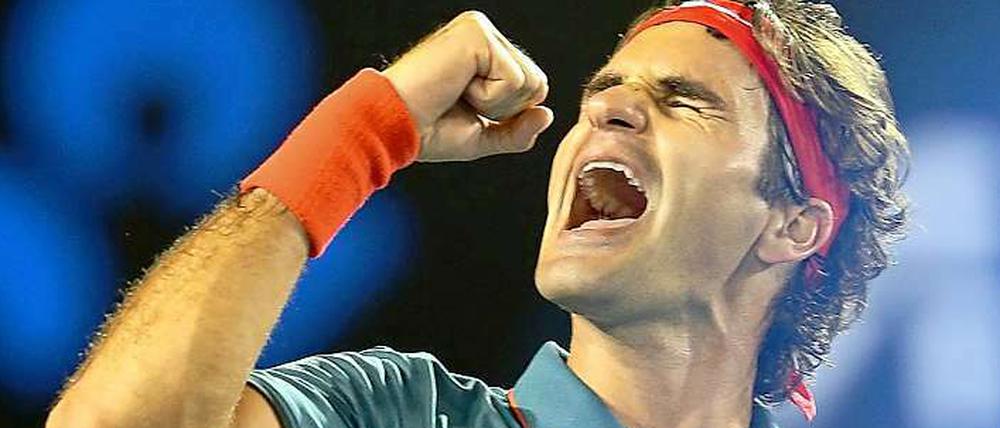 Revanche geglückt. Im vergangenen Jahr war Roger Federer gegen Andy Murray bei den Australian Open noch ausgeschieden.