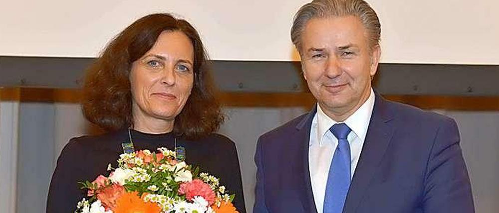 Ausgezeichnete Bildungsforscherin. Heike Solga erhielt den Wissenschaftspreis des Regierenden Bürgermeisters von Berlin, Klaus Wowereit.