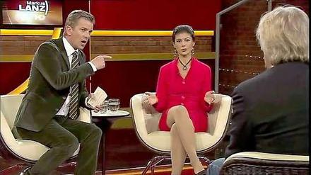 Markus Lanz im Streitgespräch mit Sahra Wagenknecht.