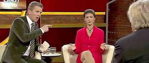 Markus Lanz im Streitgespräch mit Sahra Wagenknecht.