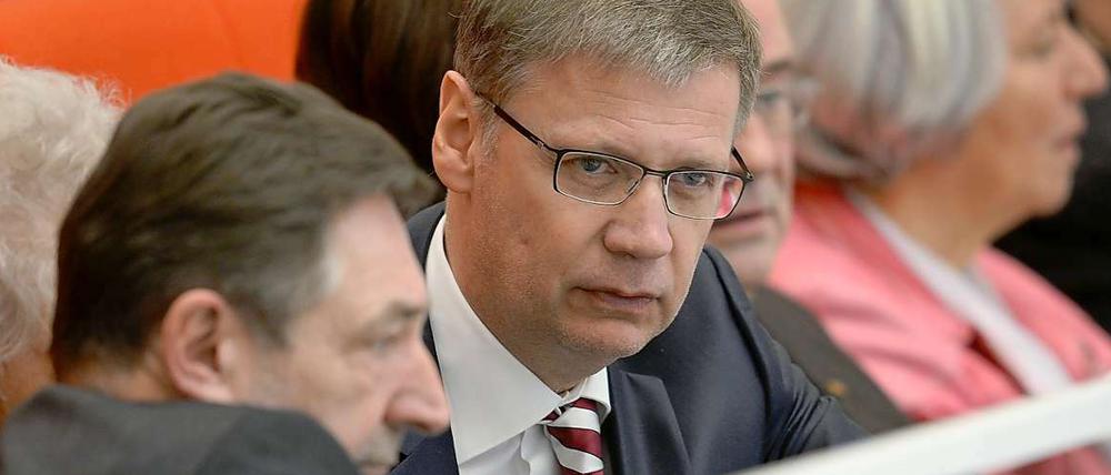 Günther Jauch bei der Eröffnung des Plenarsaales im neuen Landtag in Potsdam.