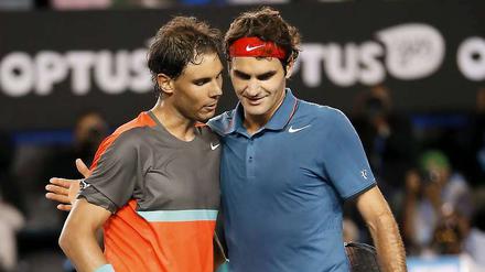 Männer mit Manieren. Nadal (l.) und Federer respektieren einander.