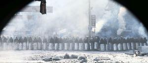 Kampfzone. In der Innenstadt von Kiev liefern sich Demonstranten und Sicherheitskräfte Gefechte. 