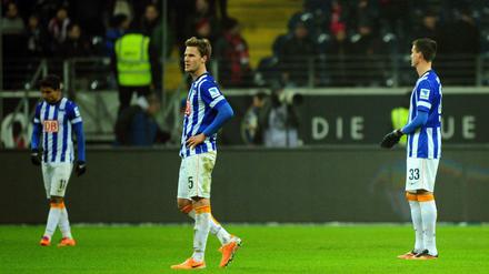 Enttäuschung: Hertha verlor in Frankfurt mit 0-1.